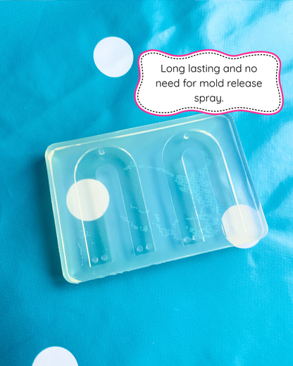 55mm Flat  Curved Arc Silicone Mold