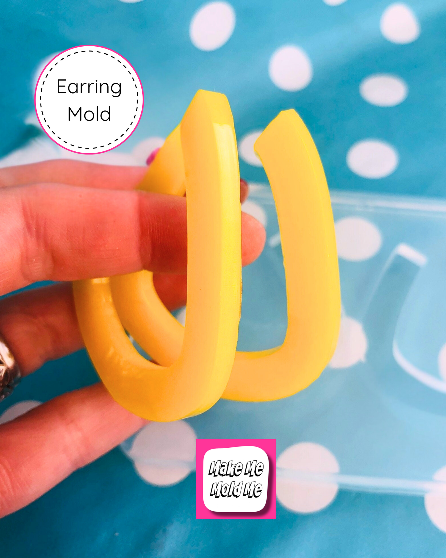 60mm Silicone Angular Hoop Earring Mold