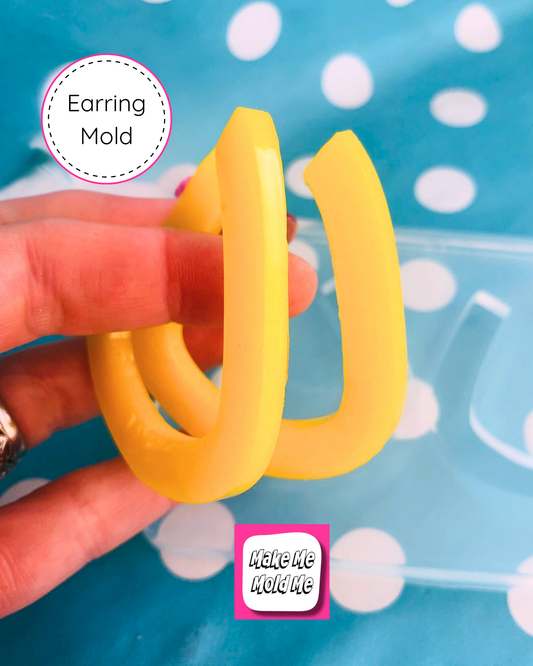60mm Silicone Angular Hoop Earring Mold