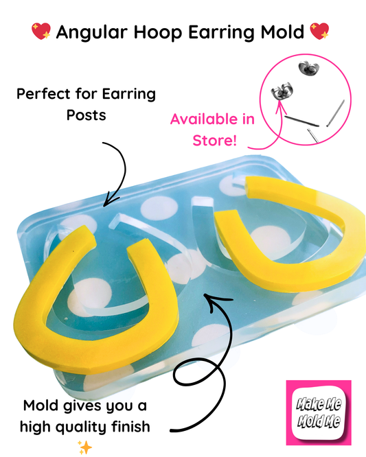 60mm Silicone Angular Hoop Earring Mold