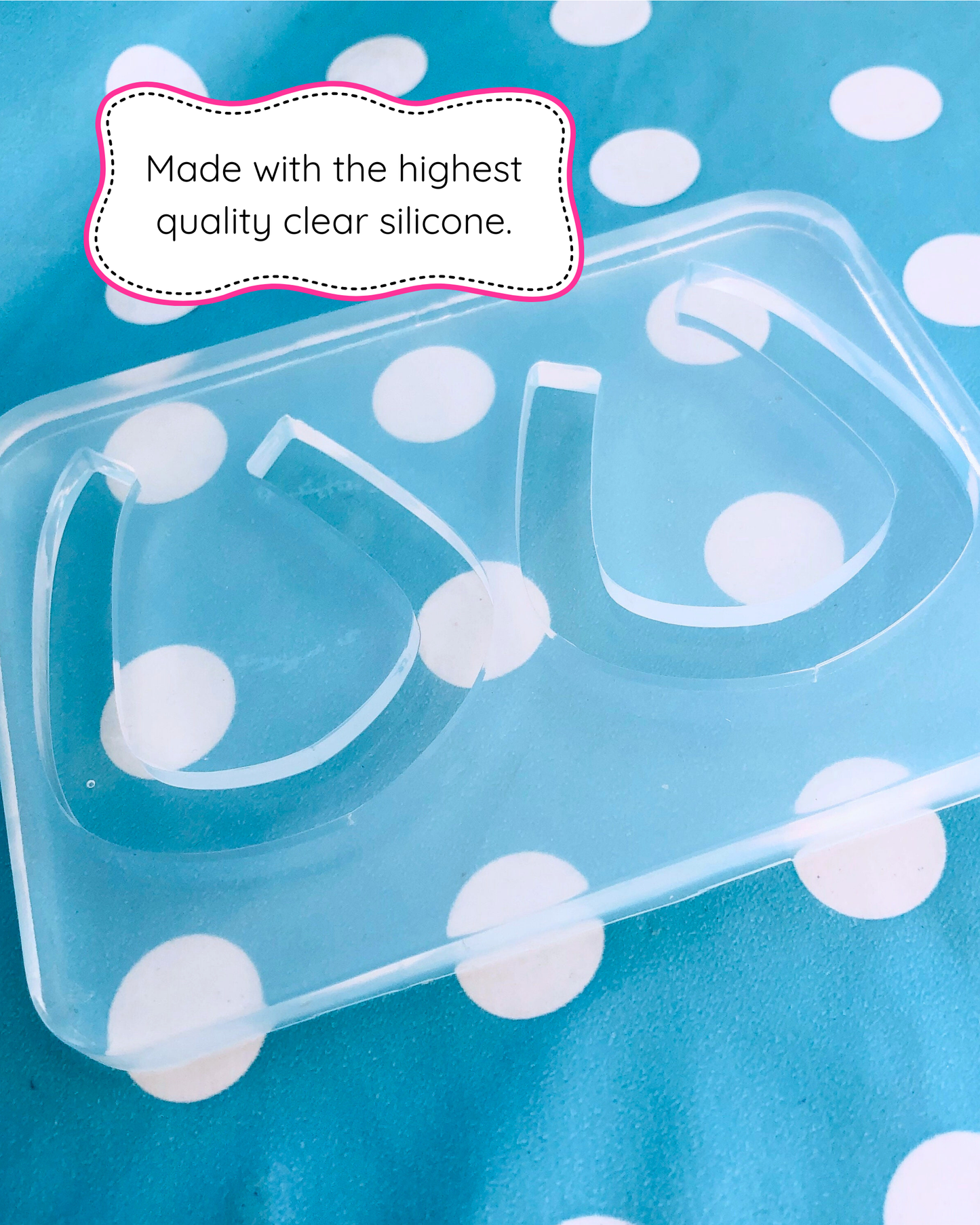 60mm Silicone Angular Hoop Earring Mold