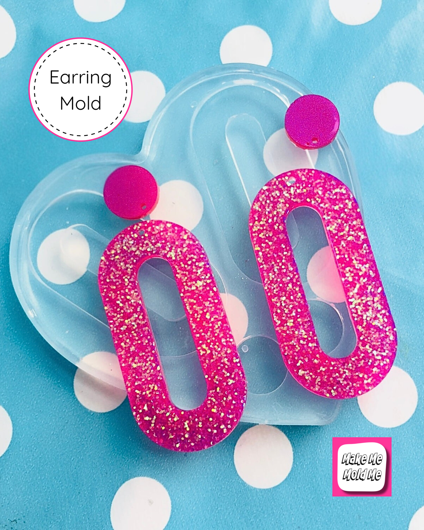 60mm Cut out Oval Earring Mold