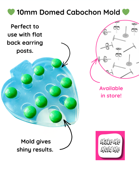 10mm Cabochon Clear Silicone Earring Mold (10)