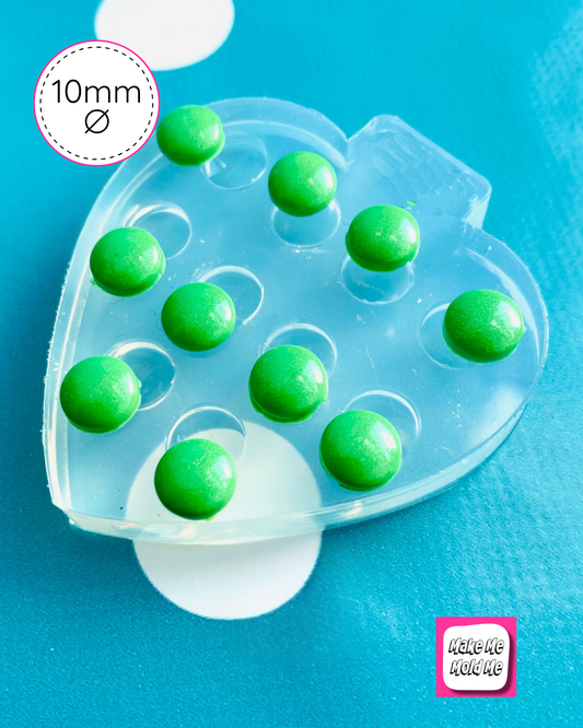 10mm Cabochon Clear Silicone Earring Mold (10)