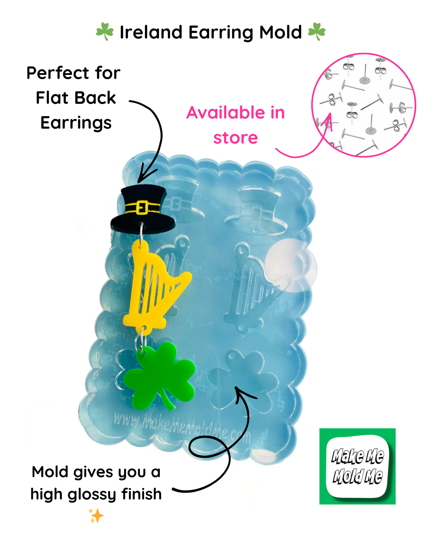 Triple Ireland Dangle Earring Mold