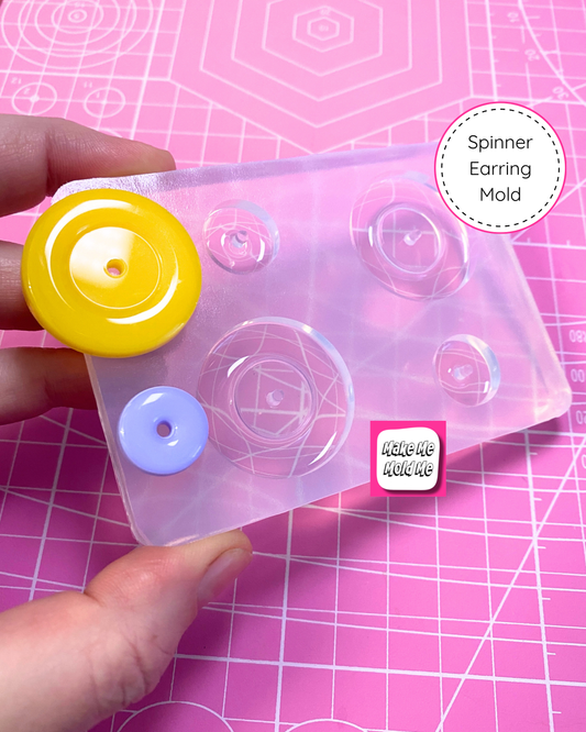 30mm Silicone Circle Spinner Earring Mold