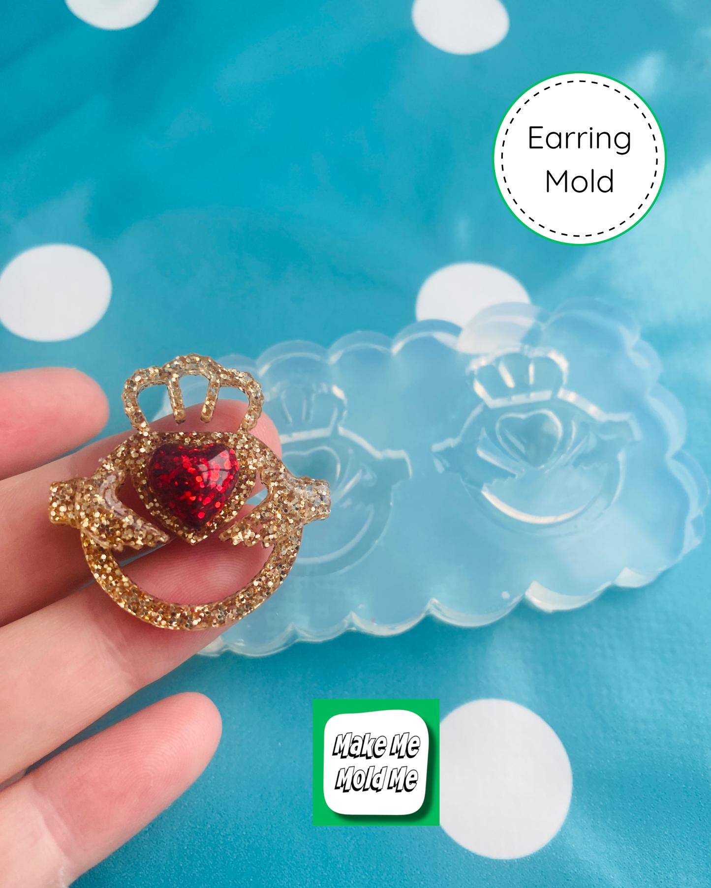 Claddagh Ring Earring Mold