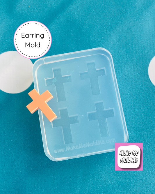 16mm Cross Silicone Stud Earring Mold (4)