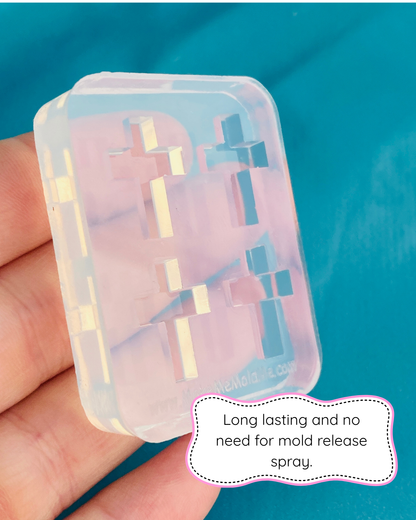 16mm Cross Silicone Stud Earring Mold (4)