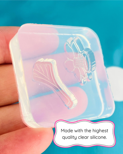 Daffodil and Leek Stud Earring Mold