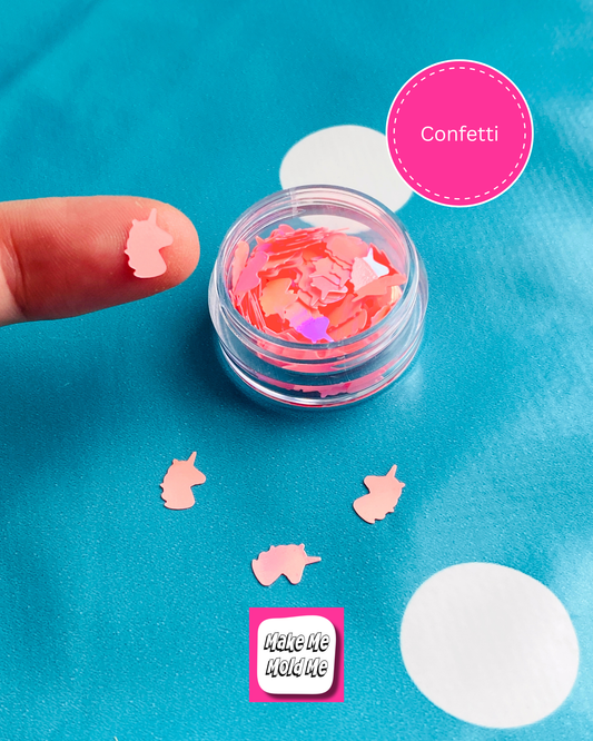 Unicorn Confetti Holographic Fluorescent Orange