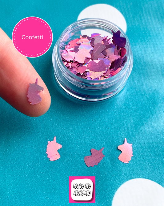 Unicorn Confetti Pink 8mm x 5mm