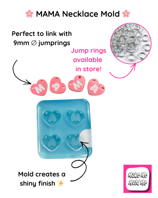 'MAMA' Heart Link Necklace Mold