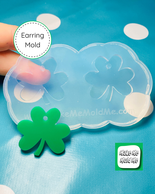 XL 28mm Clover Shamrock Earring Mold