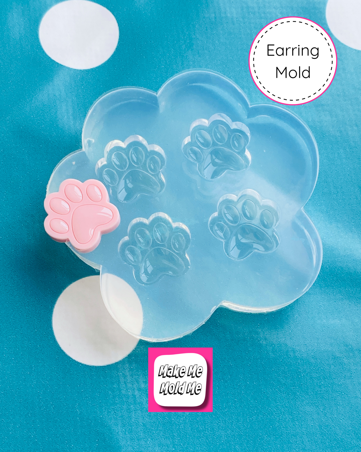 Paw Print Stud Earring Mold (4)