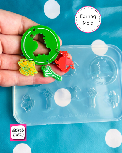 Welsh Trio Charm Earring Mold