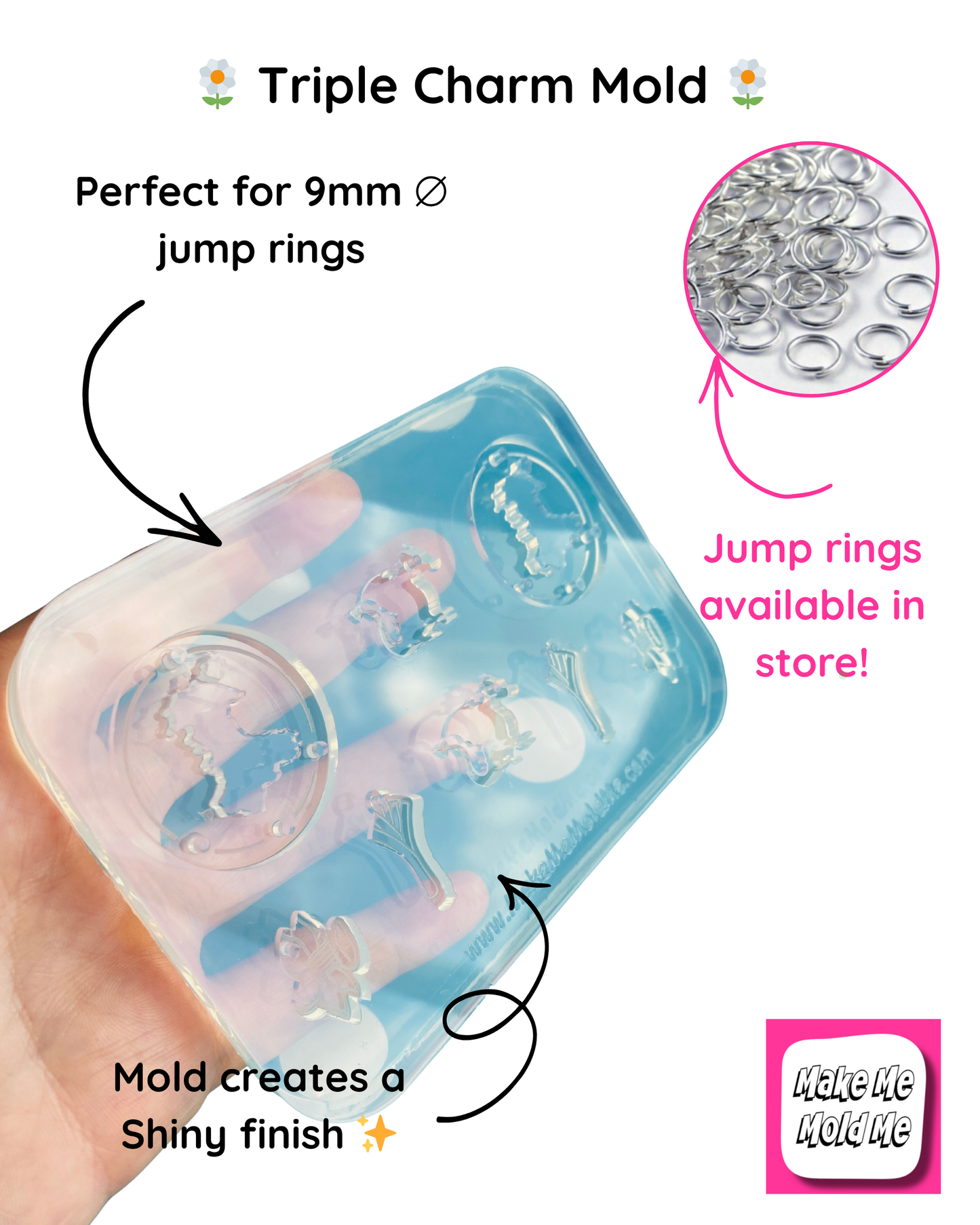 Welsh Trio Charm Earring Mold