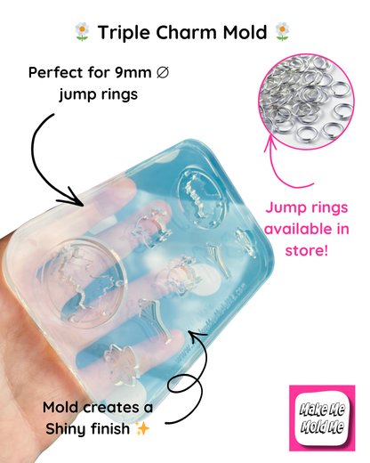 Welsh Trio Charm Earring Mold