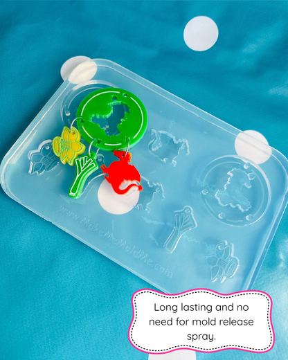 Welsh Trio Charm Earring Mold