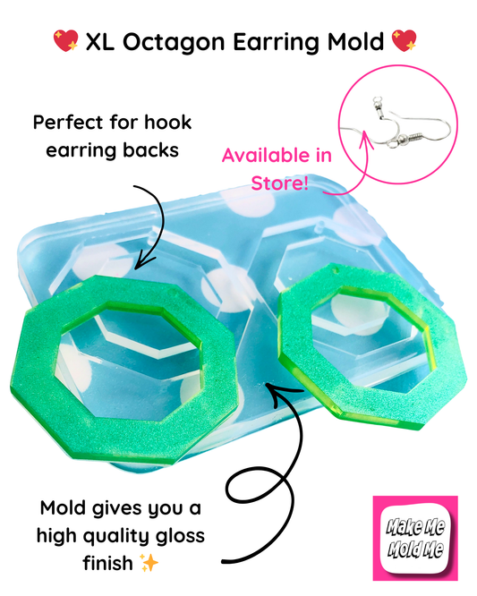 50mm XL Cut Out Octagon Earring Mold