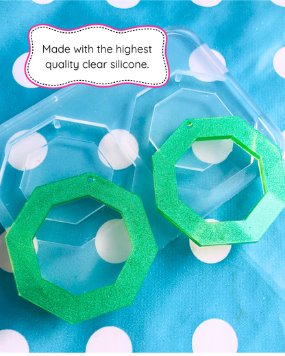 50mm XL Cut Out Octagon Earring Mold