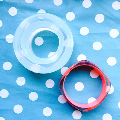 Square Resin Bangle Bracelet Silicone Mold - Handmade Resin Craft Jewellery Mould BM02