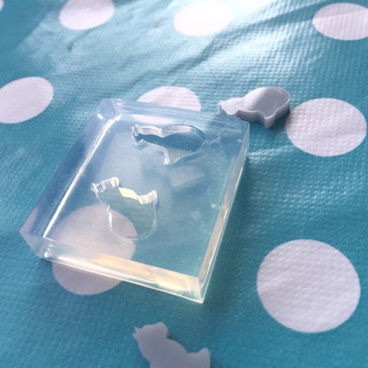 Clear Silicone Molds for Resin Cat Shape Pet Stud Earring  Mold EM200