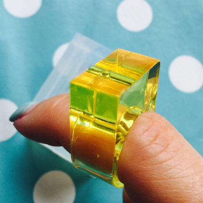 US 6.7 US 8.5 Silicone Ring Mold - Square Chunky Resin Mould RM01