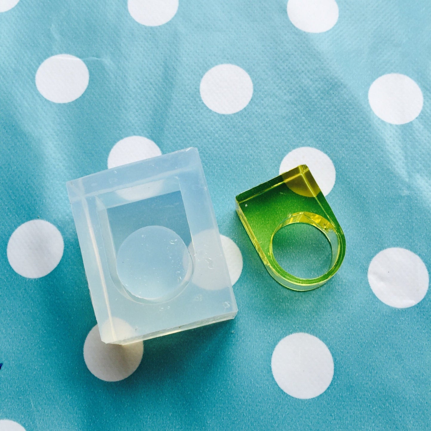 US 6.7 US 8.5 Silicone Ring Mold - Square Chunky Resin Mould RM01