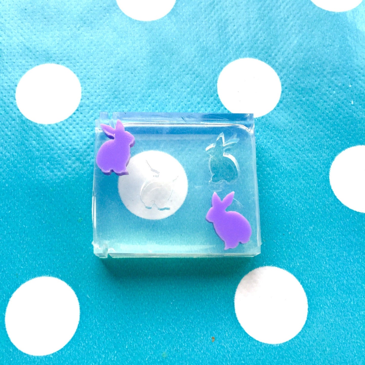 10mm Silicone Earring Mold rabbit bunny stud