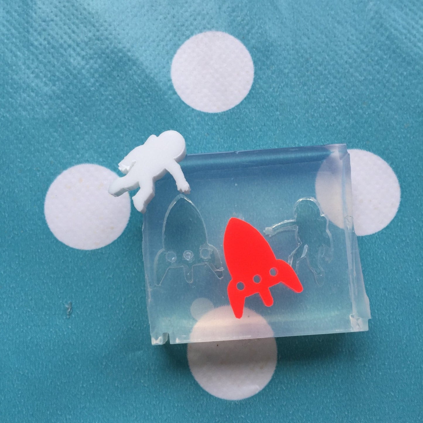 Silicone Earring Space Man Rocket Stud Mold