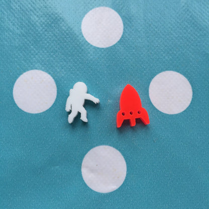Silicone Earring Space Man Rocket Stud Mold