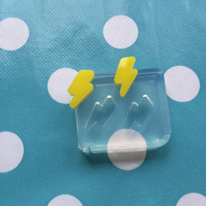 Clear Silicone Molds for Resin 12mm Thunder Bolt Lightning Stud Earring  EM148