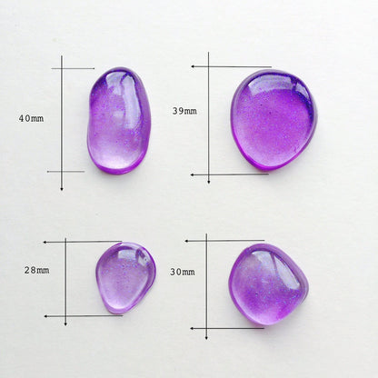4 Smooth Pebble Shape Stone Cabochons Silicone Mold Necklace Resin Pendant Jewellery Mould PM03