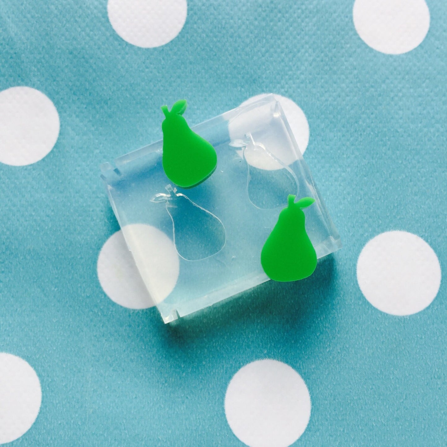 15mm Silicone Pear Stud Earring Mold - Resin Crafter EM122 T