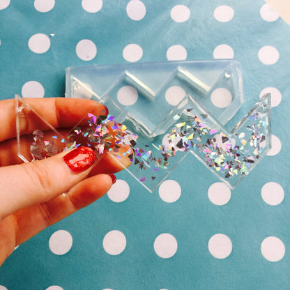 Statement Zig Zag Necklace Mold - Silicone Resin Jewellery Handmade Clear PM08