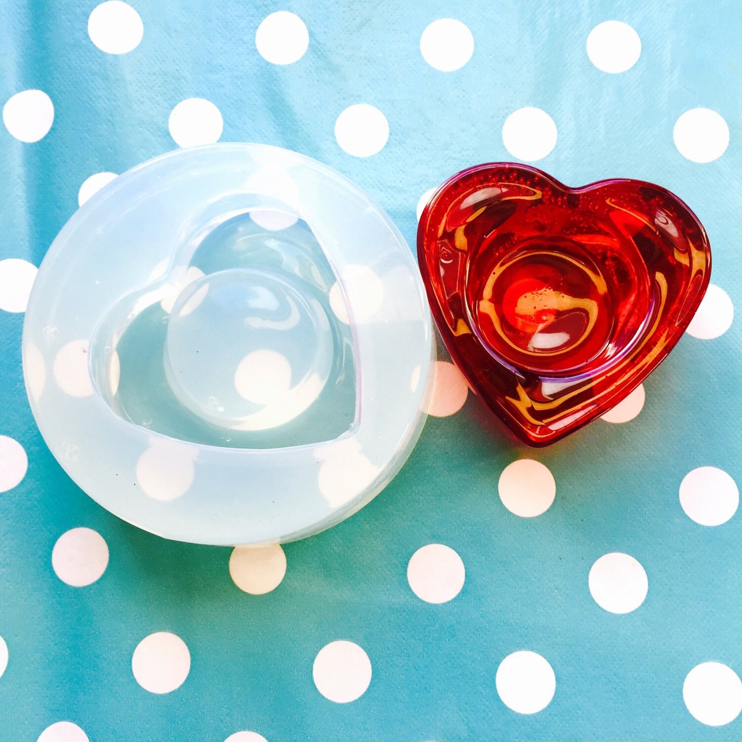 75mm Silicone Heart Tea Light Holder  Mold