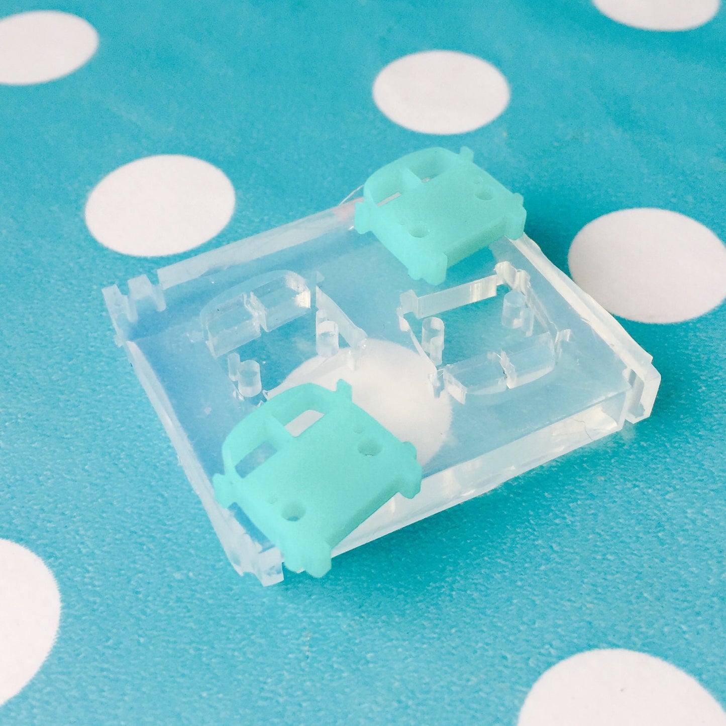 Clear silicone Mold for resin 12mm Camper Van Stud Earring
