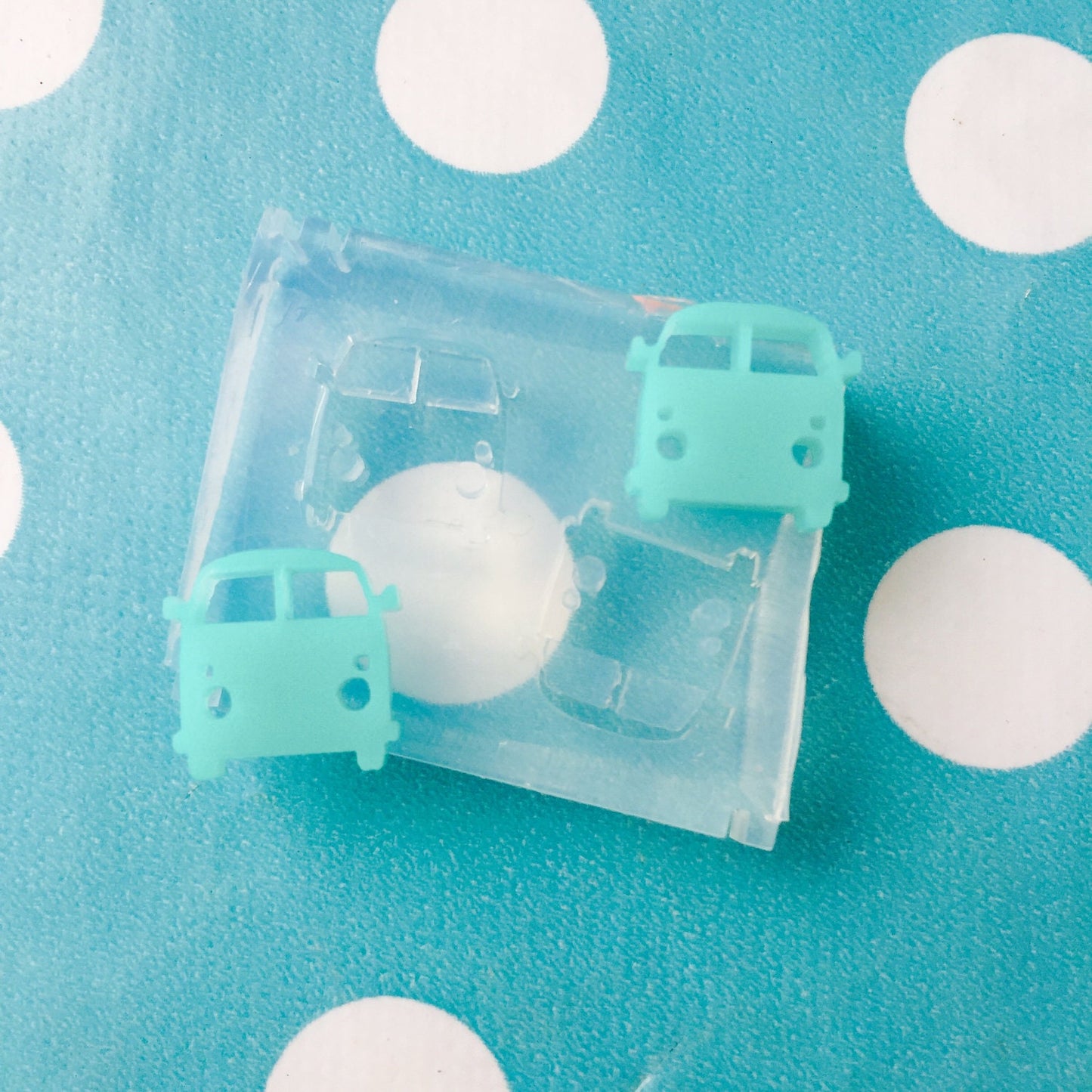 Clear silicone Mold for resin 12mm Camper Van Stud Earring