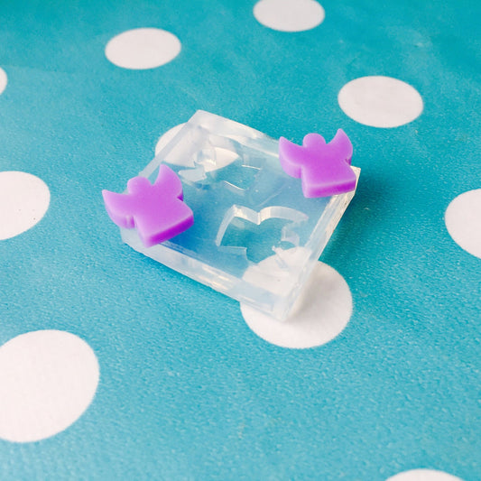 12MM Angel Earring Mold - Silicone Resin Mould Stud Heaven