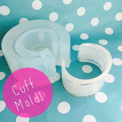 Clear Silicone Cuff Bangle Mold: Handmade Resin Jewellery
