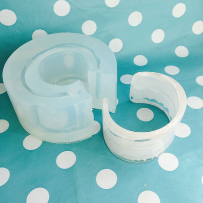 Clear Silicone Cuff Bangle Mold: Handmade Resin Jewellery