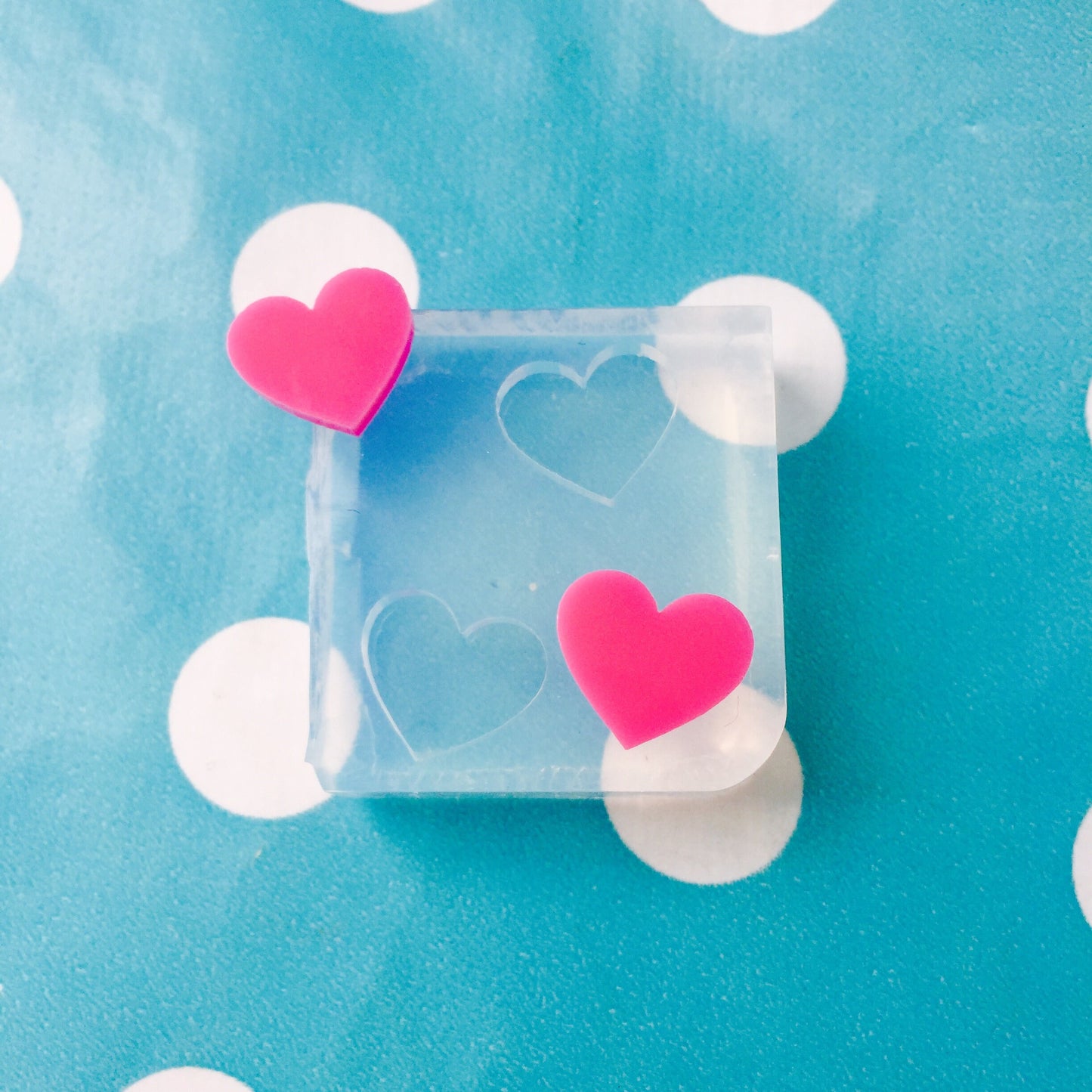 15mm Silicone Heart Stud Earring Mold