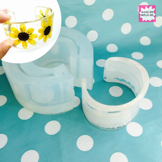 Clear Silicone Cuff Bangle Mold: Handmade Resin Jewellery