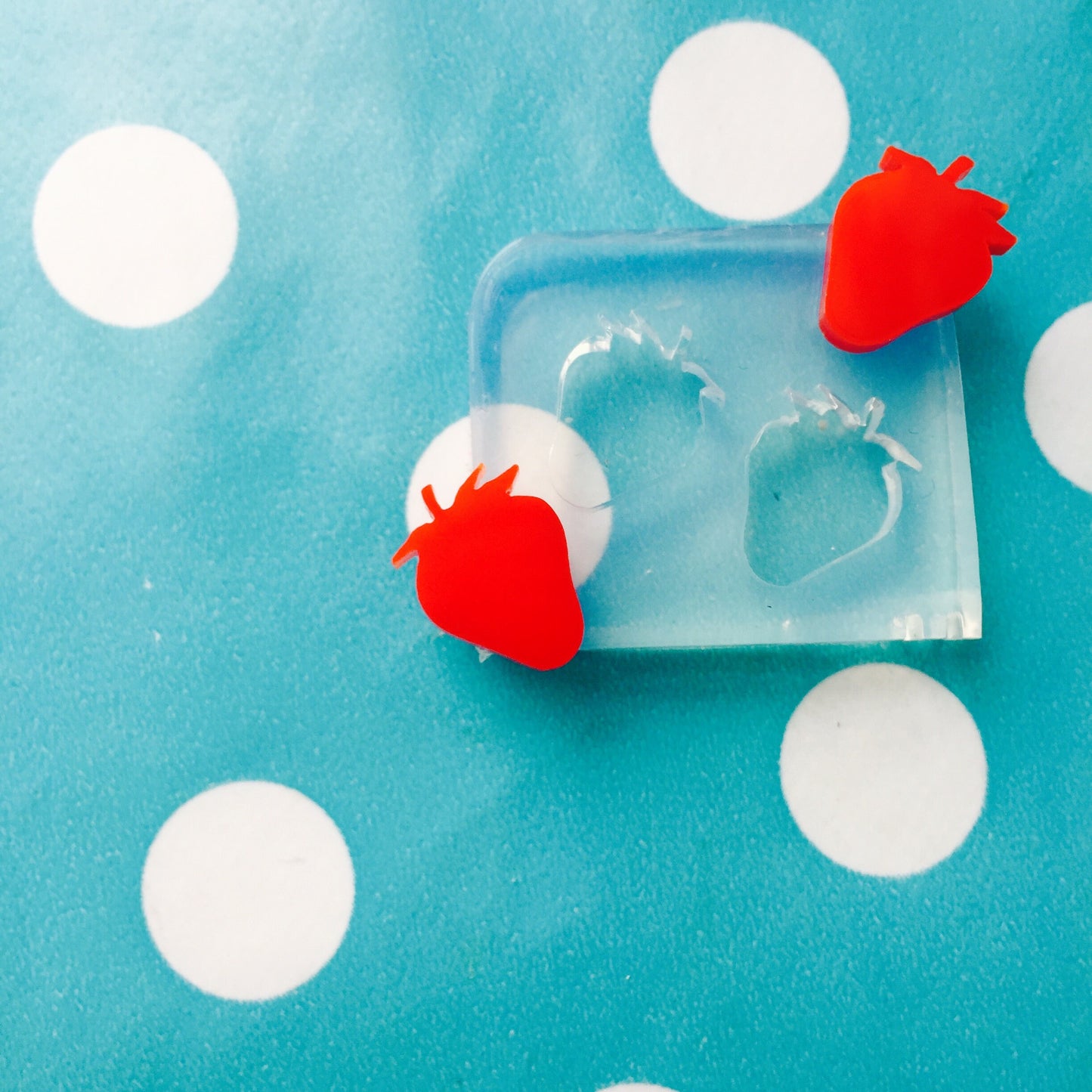Silicone Earring Strawberry Stud Mold
