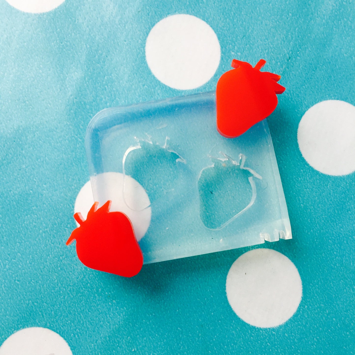 Silicone Earring Strawberry Stud Mold