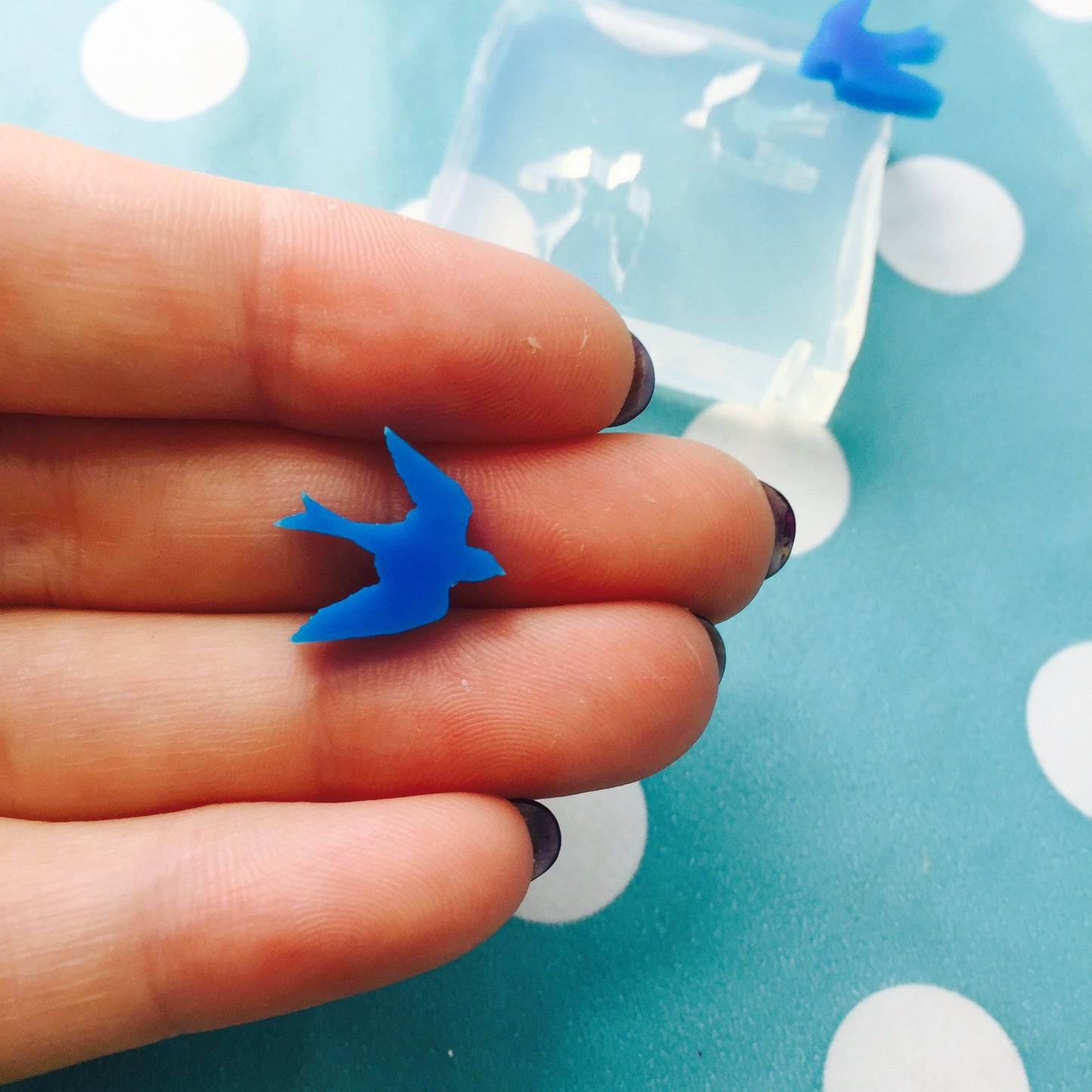 Clear Silicone Molds for Resin 14mm Swallow Earring Bird Wings Flying EM129