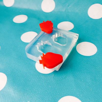 Silicone Earring Strawberry Stud Mold