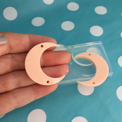 33mm Flat Crescent Moon Silicone Dangle Earring Mold - Resin Jewellery EM189 ccc T