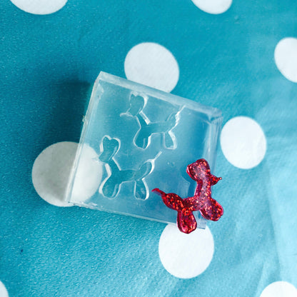 15mm Clear Silicone Balloon Dog Earring Mold for Resin | Party Balloons Funfair Quirky